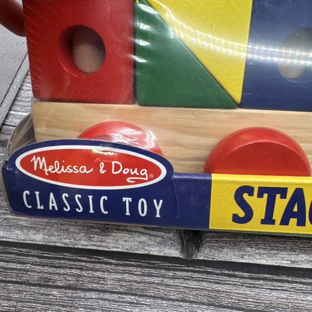 PreSchool, Stacking TRAIN, Melissa & Doug Wood 18 pcs, ages 2+